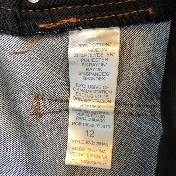 Democracy “AB” Technology Booty Lift Dark Blue Straight Leg Plus Jeans Size 12 - Picture 11 of 14